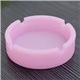 Lot de 8 cendriers ronds fluorescents en caoutchouc de silicone résistant à la chaleur 4 couleurs