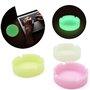Lot de 8 cendriers ronds fluorescents en caoutchouc de silicone résistant à la chaleur 4 couleurs