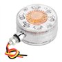 Lampe de Rétroviseur à 24 LED Rouge-Jaune Lampe de Signalisation Imperméable pour Camion/Remorqu