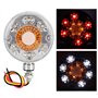 Duokon Feu de Position Latéral, Lampe de Rétroviseur à 24 LED Rouge-Jaune Lampe de Signalisation Imperméable pour Camion/Remorqu