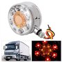 Duokon Feu de Position Latéral, Lampe de Rétroviseur à 24 LED Rouge-Jaune Lampe de Signalisation Imperméable pour Camion/Remorqu