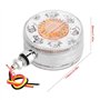 Duokon Feu de Position Latéral, Lampe de Rétroviseur à 24 LED Rouge-Jaune Lampe de Signalisation Imperméable pour Camion/Remorqu