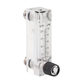 Débitmètre de gaz à panneau réglable LZM-6T 1-10LPM filetage d'interface intérieur : 1/4BSP extérieur : M18*1.5