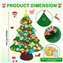 Feutre Arbre de Noël 3.52ft Sapin de Noël en Feutrine pour Enfant 43Pcs DIY Feutre Arbre De Noël avec Lumineuse, Sapin Feutrine 