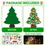 Feutre Arbre de Noël 3.52ft Sapin de Noël en Feutrine pour Enfant 43Pcs DIY Feutre Arbre De Noël avec Lumineuse, Sapin Feutrine 
