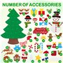 Feutre Arbre de Noël 3.52ft Sapin de Noël en Feutrine pour Enfant 43Pcs DIY Feutre Arbre De Noël avec Lumineuse, Sapin Feutrine 