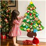 Feutre Arbre de Noël 3.52ft Sapin de Noël en Feutrine pour Enfant 43Pcs DIY Feutre Arbre De Noël avec Lumineuse, Sapin Feutrine 