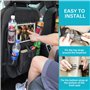Lrocotanc Organisateur de voiture, pack de 2 Organiseurs de siège en tissu Oxford, idéal pour ranger des jouets, des collations 