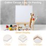 Toile Peinture (Lot de 5) – Toiles à Peindre Vierges 30x30 cm avec Cadre à Clés, 100% Coton, adaptées pour Peintures Acryliques,
