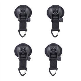 Haihaz Lot de 4 ventouses d'ancrage - Super Ventouse - Kit de Camping - Support à Ventouse avec Crochet de Fixation - pour auven