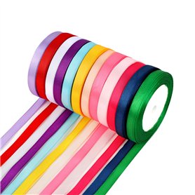 12 Couleurs Ruban Satin - Ruban Cadeau