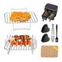 7 PCS Grille Air Fryer Ninja Accessoires Air Fryer Accessoires pour Friteuse Accessoire pour Air Fryer Moule Air Fryer Acier Ino