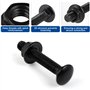 Lot de 25 vis noires à tête plate avec écrous à bride M5 pour construction et machines industrielles M5 M5 x 30 mm