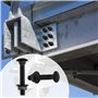 Lot de 25 vis noires à tête plate avec écrous à bride M5 pour construction et machines industrielles M5 M5 x 30 mm