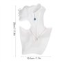 Xinwoer Collier Boucle d'oreille Mannequin Tete Buste Tete Modele(Blanc)