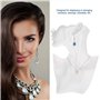 Xinwoer Collier Boucle d'oreille Mannequin Tete Buste Tete Modele(Blanc)