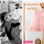 Lot de 10 cintres en bois antidérapants pour vêtements de bébé, cintres en bois pour économiser de l'espace en forme d'ours mign