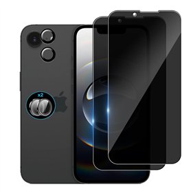 Bihizei Verre Trempé Anti-Espion pour iPhone 16e