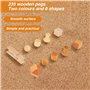 235 Punaises en Bois – Punaises pour Tableau Liège, 10 Styles, en Bois de Bouleau, avec Boîte de Rangement, Adaptées pour Pannie