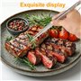 Set de 2 pince de cuisine en inox 30 cm - pointe dentée précise - pince alimentaire pour barbecue, cuisine et pâtisserie, outils