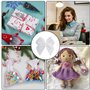 Lot de 100 mini nœuds en tissu satiné - Blanc - Petits nœuds en satin - Accessoires pour cheveux - Pour travaux manuels, couture