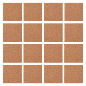 Lot de 16 plaques de liège autocollantes - Tapis en liège - 1 mm d'épaisseur - Rectangulaires - Pour dessous de verre