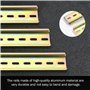 Lot de 4 rails DIN à fente de 35 mm, très résistants à la corrosion, 200 mm, fabriqués en acier C45, rails en acier résistant à 