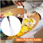7 Pièces Spatule Peinture, Couteau Peinture en Acier Inoxydable, En Bois Spatules Kit pour Peinture Acrylique, pour Peinture à l
