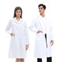 JGCJGG Blouse de Laboratoire Blanche pour Femmes et Hommes Blouse Blanche Unisexe Blouse de Médecin Médical avec Poche et Bouton