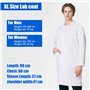 JGCJGG Blouse de Laboratoire Blanche pour Femmes et Hommes Blouse Blanche Unisexe Blouse de Médecin Médical avec Poche et Bouton