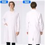 JGCJGG Blouse de Laboratoire Blanche pour Femmes et Hommes Blouse Blanche Unisexe Blouse de Médecin Médical avec Poche et Bouton
