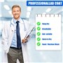 JGCJGG Blouse de Laboratoire Blanche pour Femmes et Hommes Blouse Blanche Unisexe Blouse de Médecin Médical avec Poche et Bouton