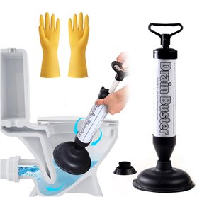 Déboucheur de vidange – Déboucheur d'air puissant pour toilettes avec 2 tasses de vidange pour toilettes