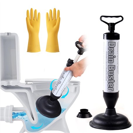 Déboucheur de vidange – Déboucheur d'air puissant pour toilettes avec 2 tasses de vidange pour toilettes