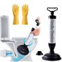 Déboucheur de vidange – Déboucheur d'air puissant pour toilettes avec 2 tasses de vidange pour toilettes
