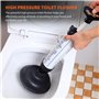 Déboucheur de vidange – Déboucheur d'air puissant pour toilettes avec 2 tasses de vidange pour toilettes, évier, douche, baignoi