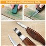 TNEDFOD 20 Pièces Outil de Ciseaux à Bois Kit, Couteau Sculpture Bois Kit, DIY Outils de Sculpture avec blocs de tilleul pour Sc