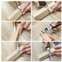 TNEDFOD 20 Pièces Outil de Ciseaux à Bois Kit, Couteau Sculpture Bois Kit, DIY Outils de Sculpture avec blocs de tilleul pour Sc