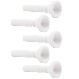 POFET Lot de 5 embouchures pour trompettes en plastique ABS Blanc