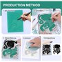 BSTDAYEVER Kit de Gomme Linogravure Plaque A4 A5 A6 9Pcs Complet Blocs de Sculpture en Caoutchouc Débutant Souple à Graver Sûrs 