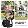 BORDEAG Douche de Camping Portable avec Batterie Rechargeable 6000mAh, Douche Camping avec Pompe, Pomme de Douche, Seau Pliable,