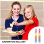 24 Volants De Badminton En Nylon Kit, Volants De Badminton Kit, Volants Badminton En Nylon Coloré Pour Enfants, Avec Grande Stab