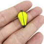 ANCLLO Lot de 10 flotteurs en mousse pour pêche à la mouche, jaune fluo