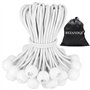 BYZANDQI Lot de 50 tendeurs en caoutchouc avec boule - 20 cm - Tendeur de bâche - Boucles en caoutchouc - Pour bâches
