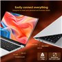 Ordinateur Portable 15,6 pouces Celeron N4000, PC Portable 8 Go RAM LPDDR4 SSD 256 Go Full HD 1920 x 1080, Laptop avec USB 3.0, 