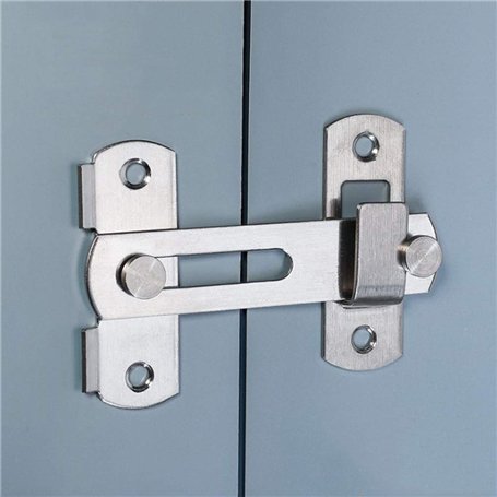Loquet Porte Verrou Coulissante verrouillage en Acier Inoxydable avec Vis Sécurité Loquets de Porte pour Fenêtre Jardin
