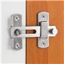Loquet Porte Verrou Coulissante verrouillage en Acier Inoxydable avec Vis Sécurité Loquets de Porte pour Fenêtre Jardin