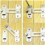 Loquet Porte Verrou Coulissante verrouillage en Acier Inoxydable avec Vis Sécurité Loquets de Porte pour Fenêtre Jardin