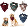 Dadabig 4PCS Bandana Chien, Collier Bandana Chien Bandana Chien Collier Lavable Bandana Chien Écharpe Reglable Bandana Chien Car