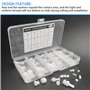 432 PièCes Vis, Assortiment Boulons Vis, Vis Nylon Blanc Assortiment De Vis Boulons Et éCrous Et Rondelles à TêTe Hexagonale Ron